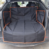 Car trunk dog mat protecting cargo floor and sides