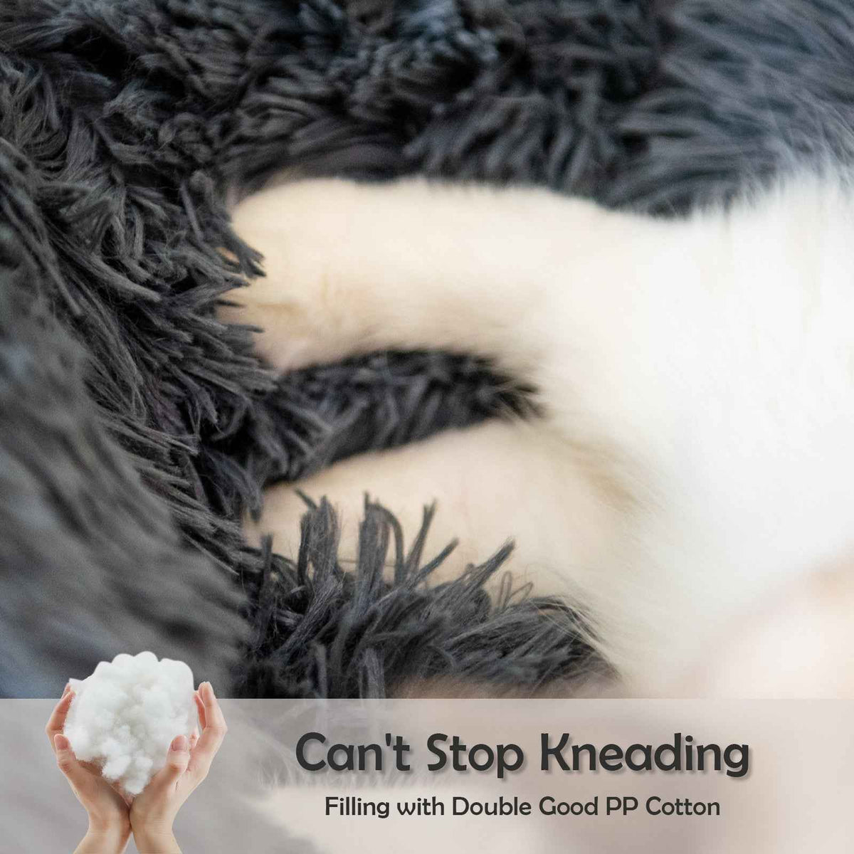 Soft donut bed resting surface for cats and small dogs
