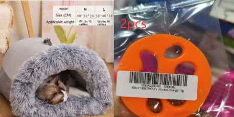 Enclosed pet nest opening and cushion detail