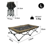 Large foldable dog bed double-layer fabric detail