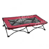 Foldable large dog bed travel-ready configuration